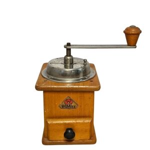 VTG Mid Century German Peter Dienes (Pe De) Wood Hand Crank Table Coffee Grinder